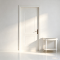 Puerta Interior Invisible de Madera Sólida QI TAI, Aislamiento Acústico, Diseño Minimalista, Puerta Batiente Simple Personalizada para Exterior