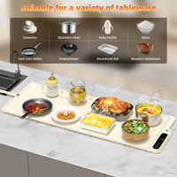 Nouveau produit : Plateau chauffant pliable en silicone, tapis chauffant électrique pour aliments, tapis chauffant pour aliments avec température réglable