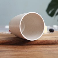 Gobelets de voyage réutilisables, durables, écologiques, recyclables en plastique PP blanc et en paille de blé