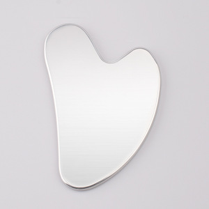 Outil de massage facial et corporel Gua Sha en acier inoxydable 304, modèle 145x58mm, haute qualité, pour yoga facial, marque OEM en gros - Product Image 6