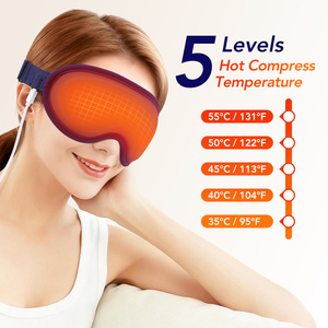Máscara <span class=keywords><strong>de</strong></span> <span class=keywords><strong>Ojos</strong></span> 3D con Espuma Viscoelástica, 5 Niveles <span class=keywords><strong>de</strong></span> Compresión Caliente, Correa Elástica, 6 Vibraciones, Calefacción, para Dormir, con Logotipo Personalizado, al por Mayor - Product Image 2