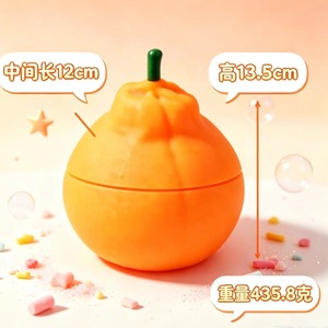 ลูกบอลบีบส้มเนื้อนุ่มยืดหยุ่นสุดๆ ของเล่นบีบคลายเครียด TPR สำหรับบรรเทาความวิตกกังวล ใช้ได้ทั้งในออฟฟิศและห้องเรียน เหมาะสำหรับผู้ใหญ่และเด็ก - Product Image 3