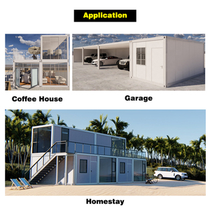Vận chuyển maisons Lắp Ráp Di động kết hợp sẵn sàng thực hiện đóng mở <span class=keywords><strong>container</strong></span> nhà với nhà để xe prefab nổi nhà - Product Image 5