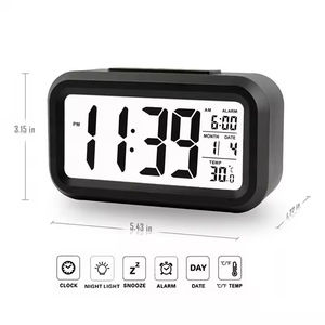 Reloj despertador digital inteligente Sunrise para niños, calendario de tiempo, función de repetición de temperatura, reloj despertador de escritorio de sublimación - Product Image 2