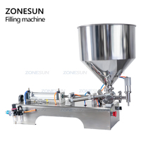 ZONESUN 100-1000ML Lotion semi-automatique Crème pour le visage Confiture Sirop Piment Ketchup Poivre Sauce Miel Pâte Machine de Remplissage