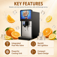 Distributeur de boissons pour restaurant, distributeur de boissons gazeuses pour restauration rapide, machine de comptoir avec enseigne lumineuse