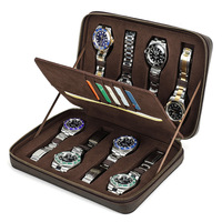 GA153 étui de voyage pour montre personnalisé en cuir vintage de haute qualité portable pour hommes avec boîte à logo étuis souples de luxe