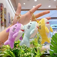 Mini doux Anime Design écologique requin en peluche porte-clés léger peluche jouet avec océan charme sac remplisseurs poupée