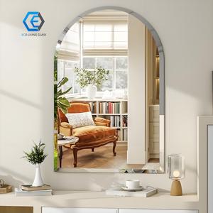 Ventes directes d'usine 3mm 4mm 5mm prix bon marché maison sans cadre grand miroir mural pour salle de bain