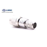 Conector de cable RF tipo CC a 6 GHz de alto rendimiento Crimpado macho TNC para cable LMR 400