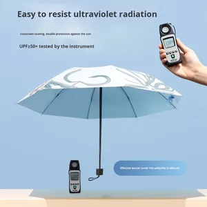 Nouveau style pastoral, <span class=keywords><strong>parapluie</strong></span> double couche en colle <span class=keywords><strong>de</strong></span> couleur <span class=keywords><strong>haut</strong></span> <span class=keywords><strong>de</strong></span> <span class=keywords><strong>gamme</strong></span>, léger et luxueux, imprimé <span class=keywords><strong>de</strong></span> roses, pour femmes, résiste aux rayons UV - Product Image 4