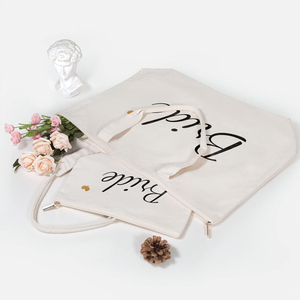 Sac cabas en <span class=keywords><strong>toile</strong></span> personnalisé blanc sérigraphié faveur de fête de <span class=keywords><strong>mariage</strong></span> mme mariée avec noms - Product Image 3