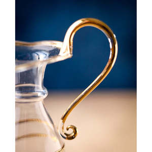 Caraffa in Vetro di Murano con Dettagli in Oro Puro 4x25,5cm Altezza Nuova con Scatola - Product Image 4