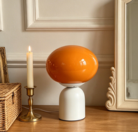 Lámpara de Mesa Decorativa LED Ecológica con Forma de Hongo para Sala de Estar, Luz Nocturna Moderna y Minimalista