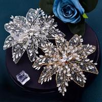 Diadème de mariée en diamants de haute qualité, fait à la main, avec des perles et des strass, peigne pour cheveux de mariage