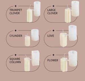 DIY <b>craft</b> <b>tools</b> multi-shaped silicone molds, cone-shaped pillar honeycomb resin making candle molds - Product Image 6