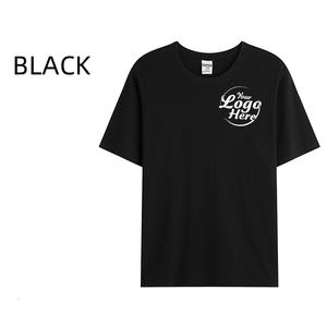 Haute qualité 190g 100% coton T-Shirt à manches courtes col rond Design imprimé personnalisé avec broderie chemise culturelle - Product Image 1