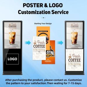 65 pouces intérieur 4K LCD IPS Touch Kiosk Android Floor Standing White Digital Signage Media - Product Image 2