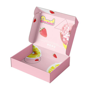 Venta al por mayor personalizado impreso barato blanco rosa negro mini tamaño papel panadería <span class=keywords><strong>donas</strong></span> <span class=keywords><strong>cajas</strong></span> de embalaje mochi donut caja <span class=keywords><strong>para</strong></span> comida postre - Product Image 1