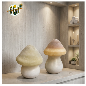 Porte-bougie en verre en forme de champignon pour Pâques, avec couvercle, décoration en verre pour Pâques - Product Image 2