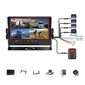 Giá tốt nhất 8inch chất lượng cao <span class=keywords><strong>TFT</strong></span> LCD <span class=keywords><strong>CCTV</strong></span> <span class=keywords><strong>Monitor</strong></span> 720P 4CH chia màn hình hỗ trợ đa mục đích VGA giao diện phổ tiêu chuẩn - Product Image 4