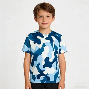 521002 T-shirts d'été pour garçons et filles, uniformes scolaires, uniformes de camp d'été, uniformes d'entraînement, vêtements de travail, uniformes d'étudiant avec logo personnalisable - Product Image 1