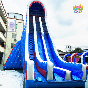 Grande <span class=keywords><strong>toboggan</strong></span> <span class=keywords><strong>aquatique</strong></span> gonflable de 35 m (115 pi) pour enfants et adultes, en PVC écologique, capacité de 10 personnes - Product Image 1