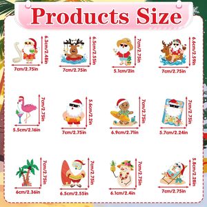 Décorations de fête de Noël tropicales - Décorations de gâteaux et toppers pour cupcakes de Noël tropicaux, fournitures de fête pour cupcakes avec Père Noël estival <span class=keywords><strong>en</strong></span> <span class=keywords><strong>juillet</strong></span> - Product Image 2