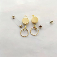 Porte-clés rétractable élastique avec anneau, porte-badge extensible, cordon de suspension avec mousqueton