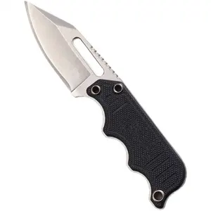 Venta caliente EDC compacto camping cuchillos de hoja fija OEM cuchillo de bolsillo táctico de alta calidad con funda dura y clip ajustable