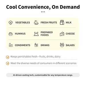 Distributeur automatique réfrigéré AI Black Combo avec inventaire en temps réel pour aliments frais, collations et boissons pour bureau, école, salle de sport 360 mini - Product Image 5