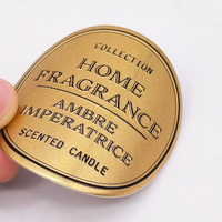 Autocollant d'étiquette de parfum or brillant en aluminium gaufré adhésif de transfert personnalisé à la mode