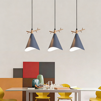 Lampe de chevet, luminaire suspendu, style nordique, bois de cerf, chambre à coucher, bureau, luminaire suspendu simple et moderne, restaurant, bar, comptoir