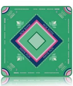 <span class=keywords><strong>Mantel</strong></span> <span class=keywords><strong>de</strong></span> Mahjong Verde Esmeralda Hecho <span class=keywords><strong>de</strong></span> Goma Resistente con Patrones Exquisitos Pintados a Mano en la Superficie - Product Image 5