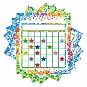 Paquete de 80 Etiquetas Adhesivas de Estrellas, 2400 Unidades, Material de Papel, Tabla de Recompensas para Niños, Estudiantes, Aula, Hogar, Gestión del Comportamiento - Product Image 6