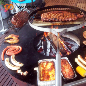 Parrilla de Carbón Multiusos Versátil Gnee, Acero Corten con Acabado Oxidado, Brasero para Exteriores, Llama de Alta Presión, Seguridad, Personalizable - Product Image 6