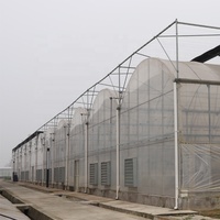 Tente de serre doubles avec système de refroidissement et isolation, en forme de Tunnel, fonctionne pour les poules, les animaux de la ferme, 4 unités