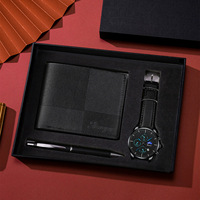 Coffret cadeau d'affaires pour la Saint-Valentin, montre pour homme, lunettes de soleil, ceinture, portefeuille, coffret cadeau de Noël, coffret montre à quartz pour homme