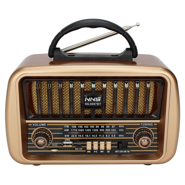 Caja Para Altavos De Madera Enceinte Bois Altavoces Oldschool Wireless Sound Box Retro Wooden Retro Radio bluetooth Speaker