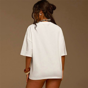 T-shirts décontractés pour femme, imprimé créatif coloré, col rond, manches courtes, style estival polyvalent, t-shirts basiques simples - Product Image 2