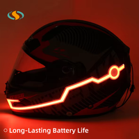 Casque de moto veilleuse LED bande lumineuse Cool bande lumineuse décorative casque accessoires de Modification générale