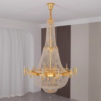 Lustre suspendu de bougie de salon de conception vintage française a mené la lumière de lampe pendante pour le hall d'entrée d'hôtel à la maison