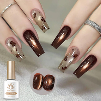 BORN PRETTY Factory OEM 10ml Deep Espresso Brown Cat Eye Gel Polish Super Shine Winer Cateye Magnetic Gel Varnish for Nail Salon