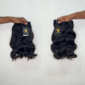 Paquetes de cabello liso brasileño al por mayor, Proveedores de paquetes de cabello humano virgen indio ondulado y liso - Product Image 2