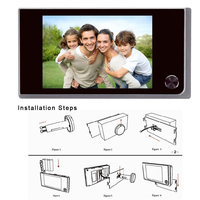 Caméra vidéo numérique HD pour œil de porte avec écran LCD, grand angle 120 degrés, anti-vol et surveillance