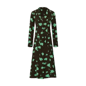 Trending Women Spring Clothes 2024 Manufacturer Supplier Elegant Ladies Maxi Long Sleeve Floral Casual Shirt Dress for Women