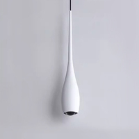 Luminaire suspendu LED minimaliste moderne en forme de goutte d'eau en aluminium pour cuisine, bar, chambre à coucher, chevet, salle à manger