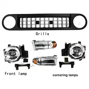 Venda quente Novos Itens Frente Face FJ Cruiser Grill Bumper Com LED Farol Cornering Lâmpadas Grade Frontal para Toyota FJ Cruiser