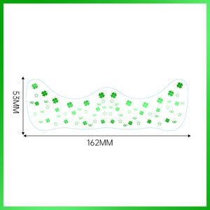 Patricio Día Celebración Cara Patrones Sexy Verde Bandera irlandesa Globos Papel Tréboles temporales Tatuajes intermitentes Sombreros - Product Image 5