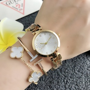 Reloj de pulsera de cuarzo para mujer, de acero inoxidable, esfera analógica redonda de 30 mm, correa plateada, elegante y a la moda - Product Image 5